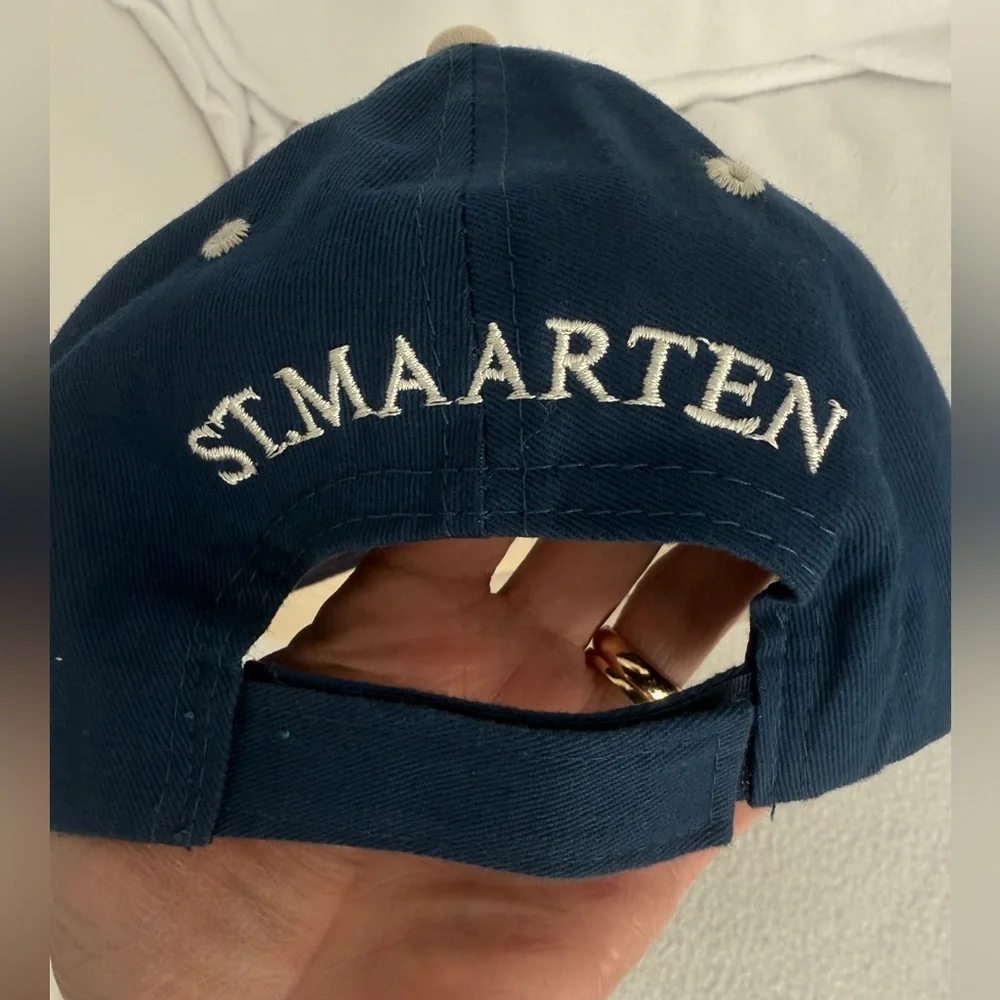 St. Maarten Blue and Tan Cap - Picture 5 of 9